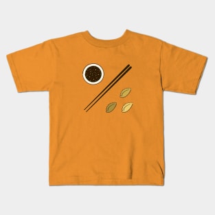 Chinese Dumplings w/ Soy Sauce & Chopsticks Kids T-Shirt